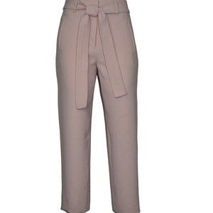 Wilfred Jallade Pink High Waisted Tie Front Crepe Pants Size 2